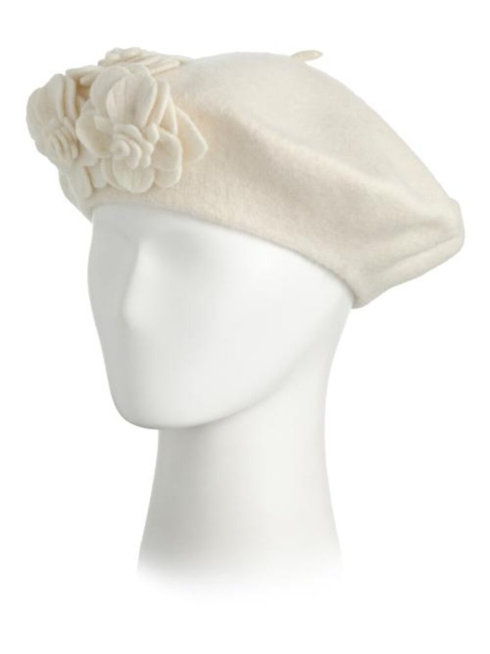 SAN DIEGO HAT Wool Blend Beret With Flowers